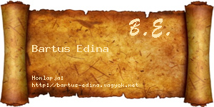 Bartus Edina névjegykártya